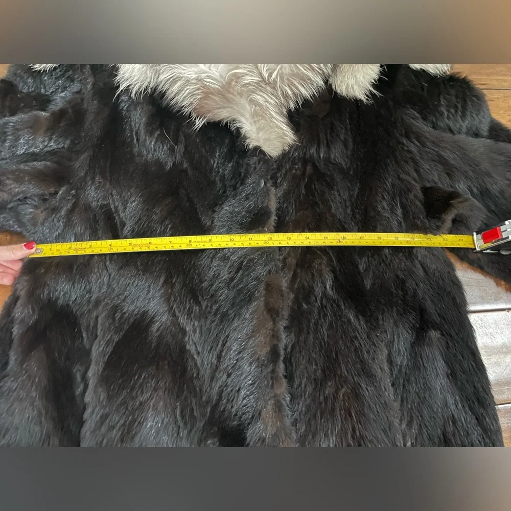 Western Fur Mink and Fox Long Fur Coat - Picture 7 of 8